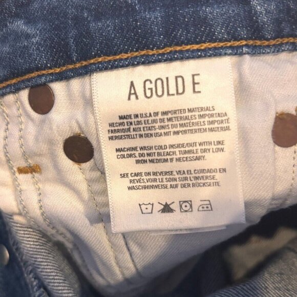 AGOLDE Nico Jeans Denim Womens Size 23 5-Button Up Design - Picture 5 of 7